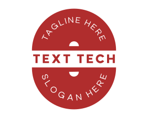 Red Text Shape logo