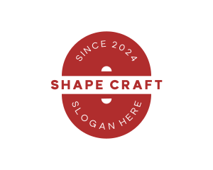 Red Text Shape logo design