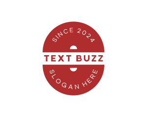 Red Text Shape logo design