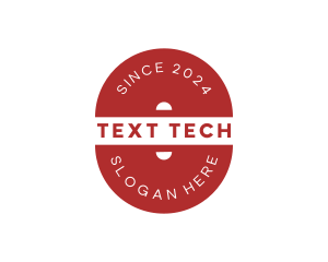 Red Text Shape logo design