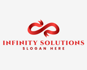 Luxury Infinity Ribbon logo design