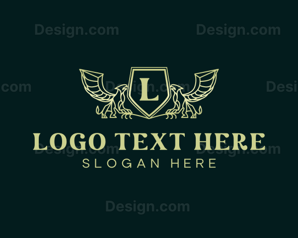Elegant Griffin Shield Logo