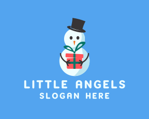 Snowman Christmas Gift Logo