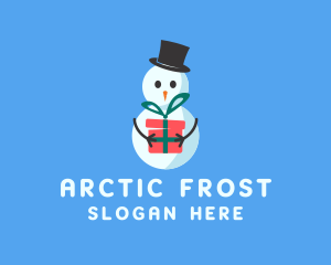 Snowman Christmas Gift logo design