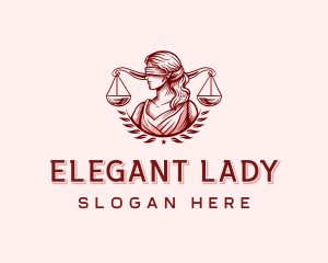 Justice Lady Law logo design