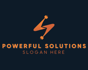 Electricity Power Plug logo design