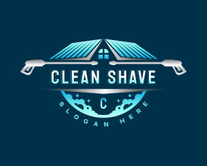 Pressure Wash Clean Roofing logo design