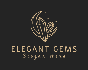 Golden Moon Gems logo design