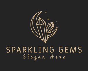 Golden Moon Gems logo design