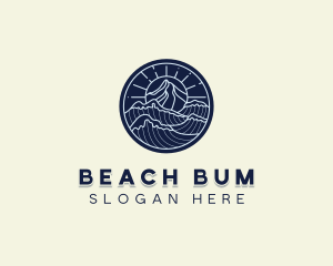 Sea Mountain Waves logo design