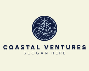 Sea Mountain Waves logo design