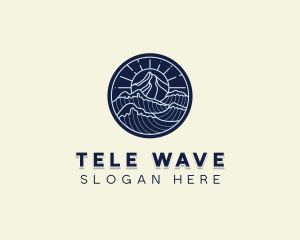 Sea Mountain Waves logo design