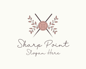 Rustic Button Needles Sewing logo