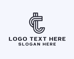 Stripes Creative Agency Letter T logo