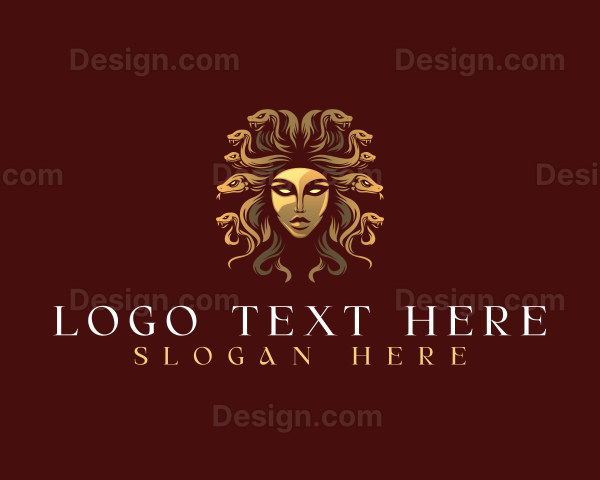 Snake Mythology Medusa Logo