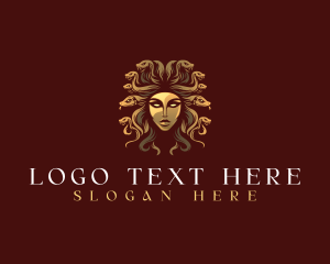 Snake Mythology Medusa logo