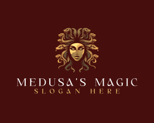 Snake Mythology Medusa logo