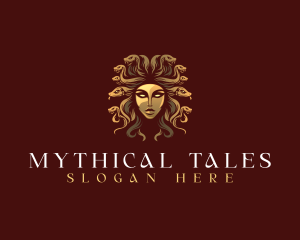 Snake Mythology Medusa logo