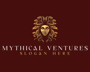 Snake Mythology Medusa logo design