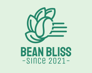 Fast Leaf Coffee Bean logo design