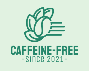 Fast Leaf Coffee Bean logo design