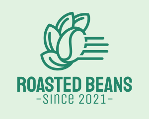 Fast Leaf Coffee Bean logo design