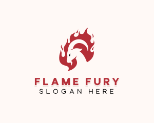 Goat Flaming BBQ logo design