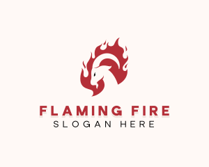 Goat Flaming BBQ logo design