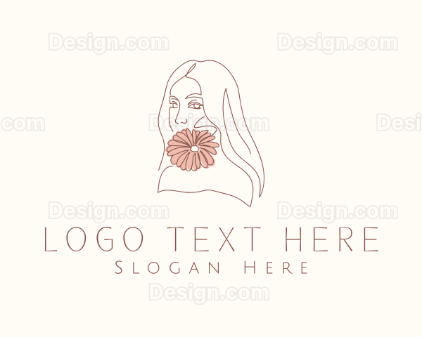 Beauty Floral Lady Logo