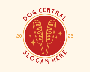 Corndog Snack Food logo design