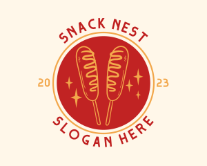 Corndog Snack Food logo design