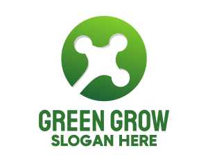 Green Frog Hand logo design