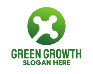 Green Frog Hand logo design