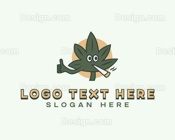 Smoking Cannabis Weed Logo