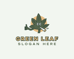 Smoking Cannabis Weed logo