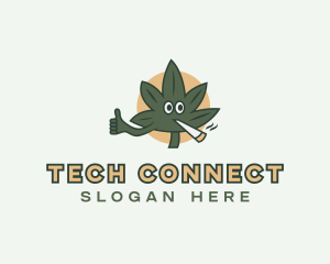 Smoking Cannabis Weed logo