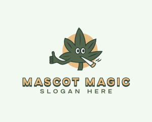 Smoking Cannabis Weed logo design