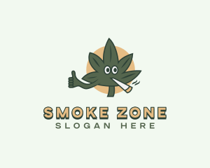 Smoking Cannabis Weed logo design