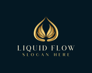 Luxury Wing Droplet logo design