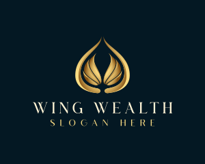 Luxury Wing Droplet logo design