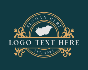 Hungary Country Map logo