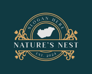 Hungary Country Map logo
