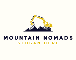 Mountain Industrial Excavator  logo design