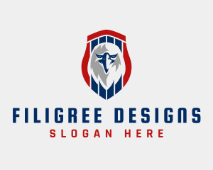 American Patriotic Eagle Shield logo design