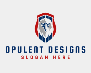 American Patriotic Eagle Shield logo design