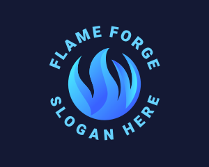 Hot Fire Burn logo design