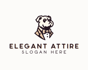 Bowtie Suit Dog logo