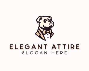 Bowtie Suit Dog logo design