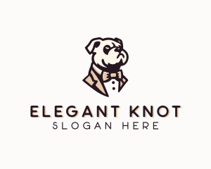 Bowtie Suit Dog logo