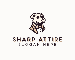 Bowtie Suit Dog logo